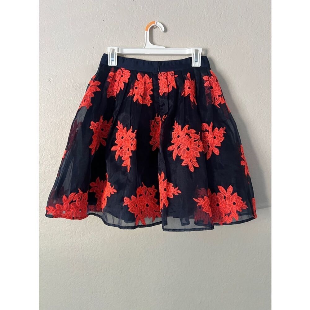 Like New! Anthropologie Maeve Pomme Blossom Skirt Embroidered Floral 4 - Picture 10 of 16